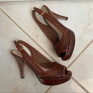 Prada peep toe heels